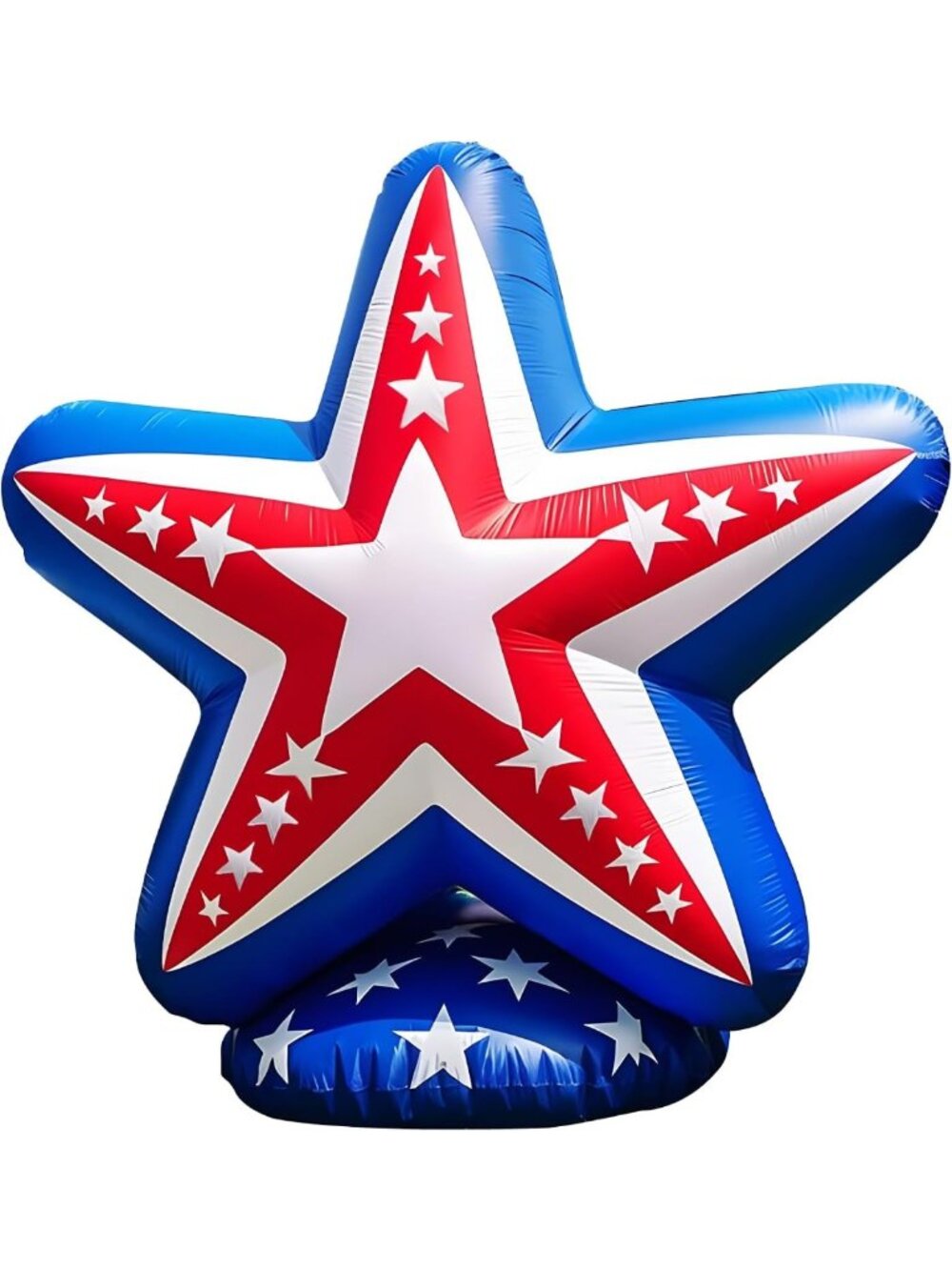 6FT Inflatable USA Star - Patriotic Yard Decoration for 4th of July